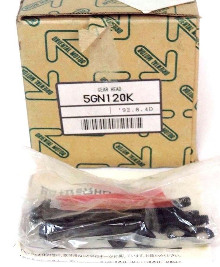 Used NIB ORIENTAL MOTORS 5GN120K GEAR HEAD 120:1 RATIO