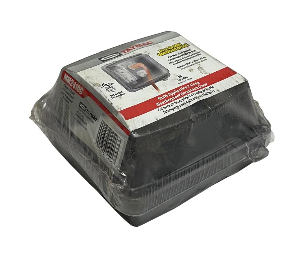 Used HUBBELL TAYMAC MM2410C MULTI-APPLICATION 2-GANG WEATHERPROOF COVER 55 IN 1 NSMP