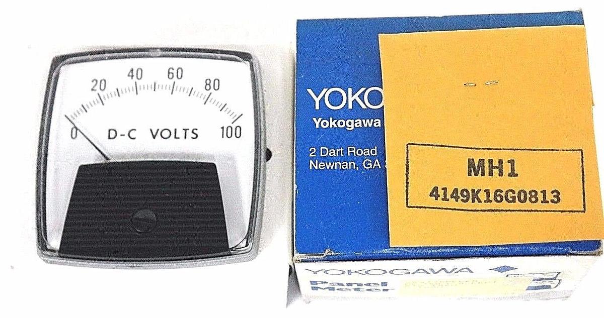 Used NIB YOKOGAWA 254320PKPK8 PANEL METER RTG-100V, 0-100V