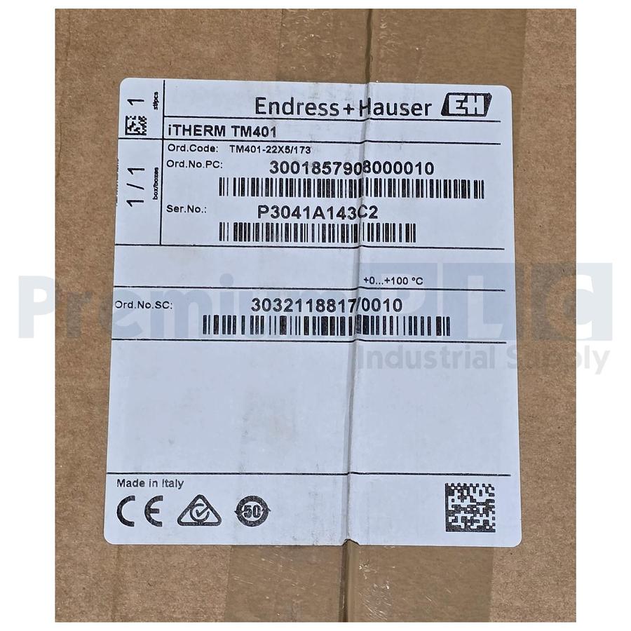 Used ENDRESS+HAUSER TM401-AA1C1D2A14A20A32EA1A1 iTHERM RTD THERMOMETER +0-+100°C NSMP