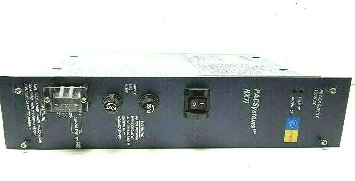 Used USED GE FANUC IC698PSA100C PACSystems RX7i POWER SUPPLY MODULE 100W AC