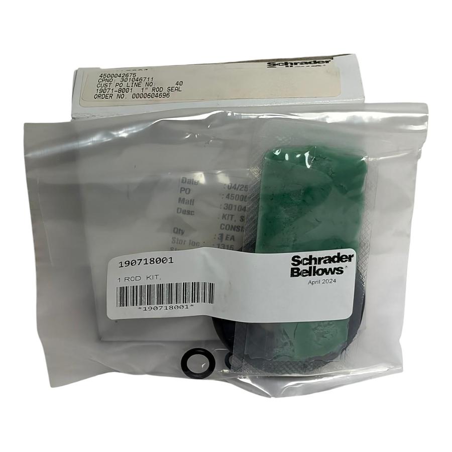 Schrader Bellows 190718001 Hydraulic Cylinder Rod Seal Gland Replacement Kit 1"