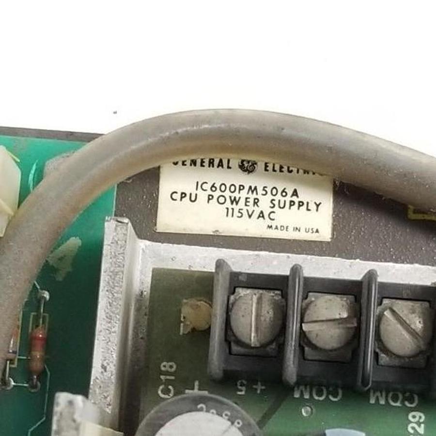 Used GENERAL ELECTRIC IC600PM506A CPU POWER SUPPLY W/ KEY 115VAC IC600PM506