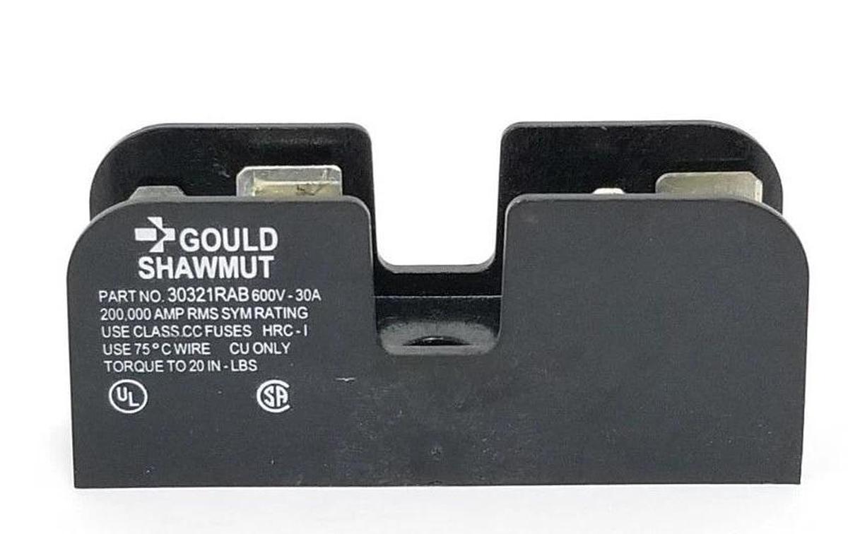 Used GOULD SHAWMUT 30321RAB FUSE HOLDER 600V-30A