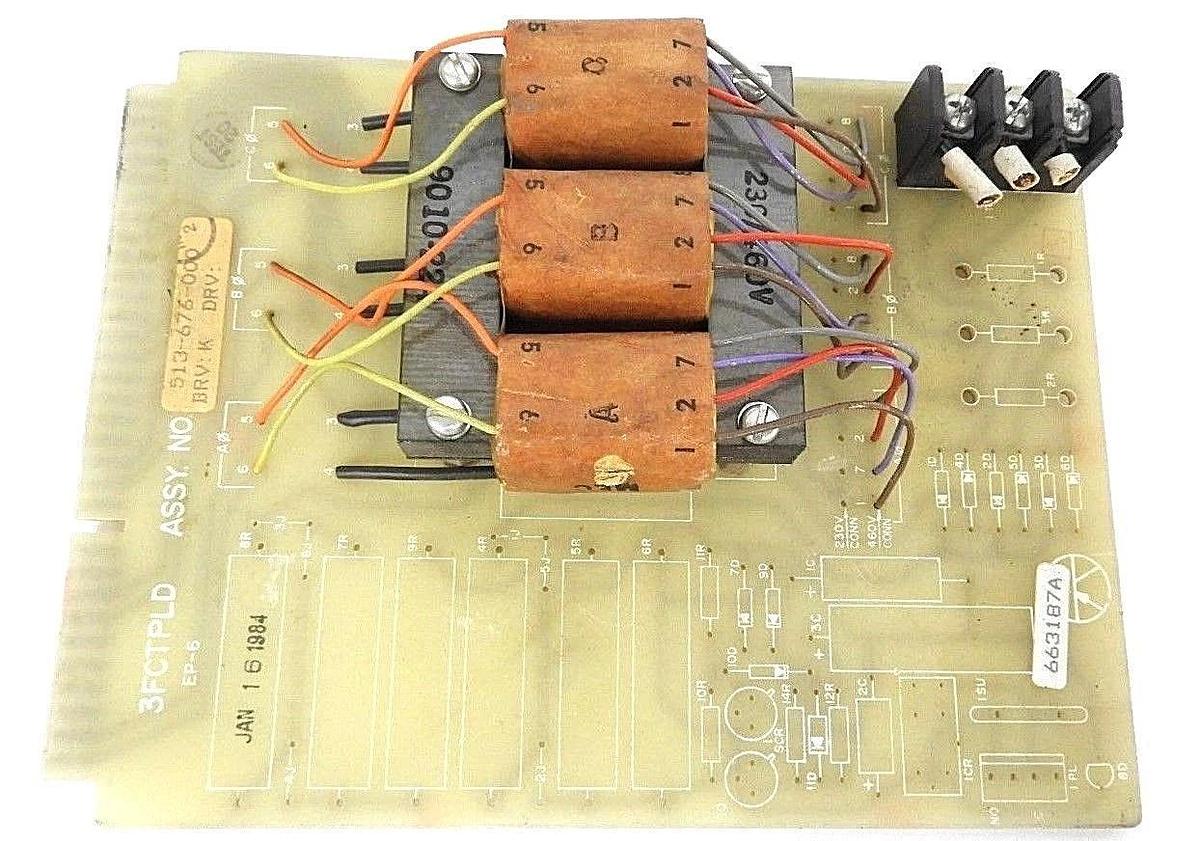 Used BURTON EMERSON 513-676-000 CIRCUIT BOARD BRV: K, 3FCTPLD, EP-6
