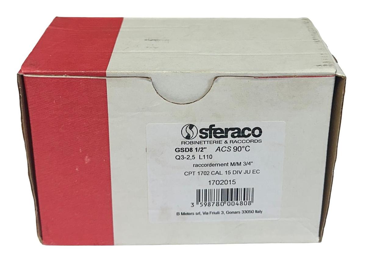 Used B METERS SFERACO GSD8 / Q3-2,5 WATER METER 1/2'' R100-H R50-V NSMP