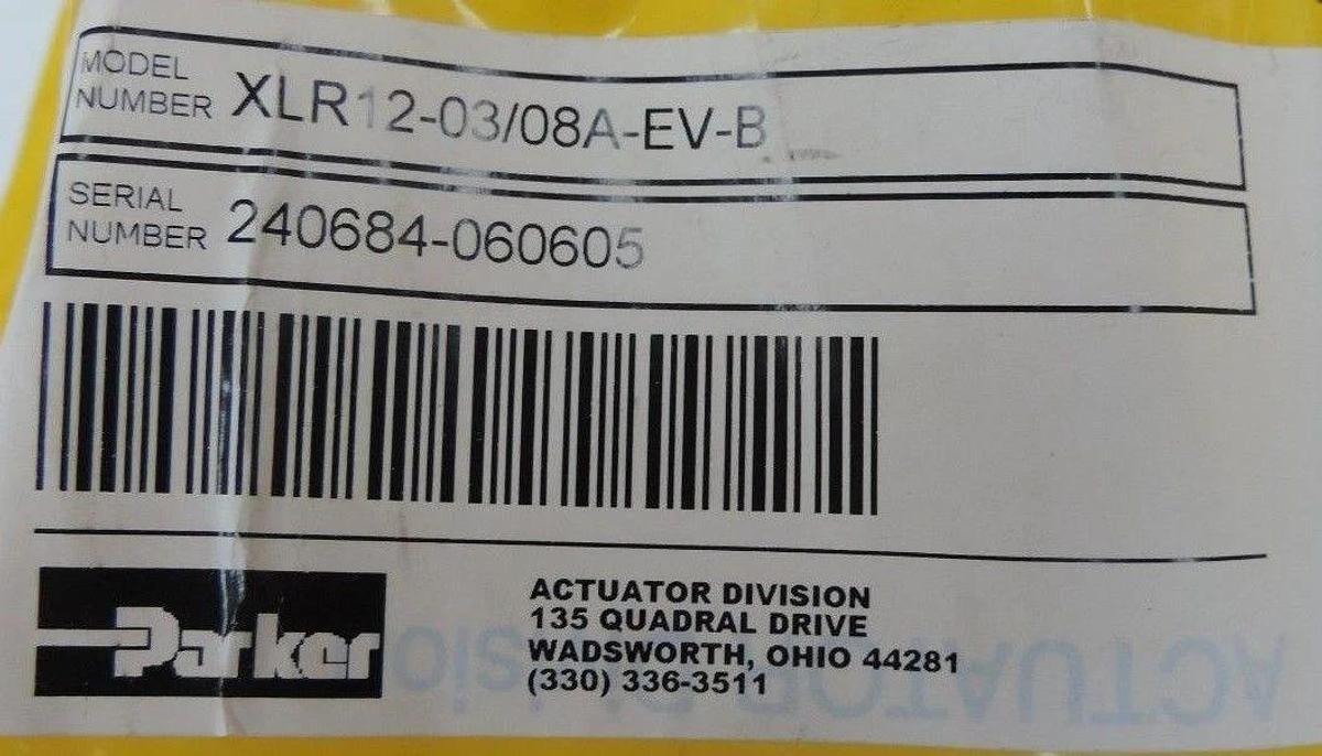 NIB PARKER XLR12-03/08A-EV-B REACH SLIDE ACTUATOR CYLINDER 100PSI