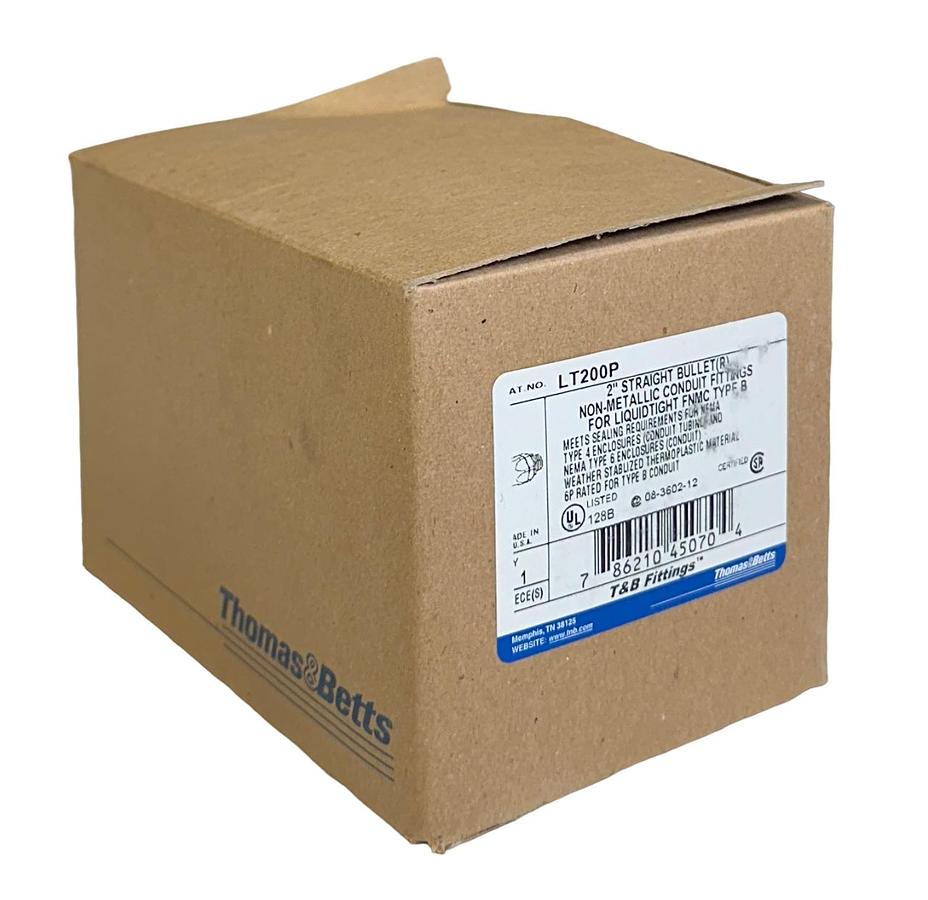 Used NEW THOMAS & BETTS LT200P 2'' STRAIGHT BULLET (R) NON-METALLIC FITTING NSMP