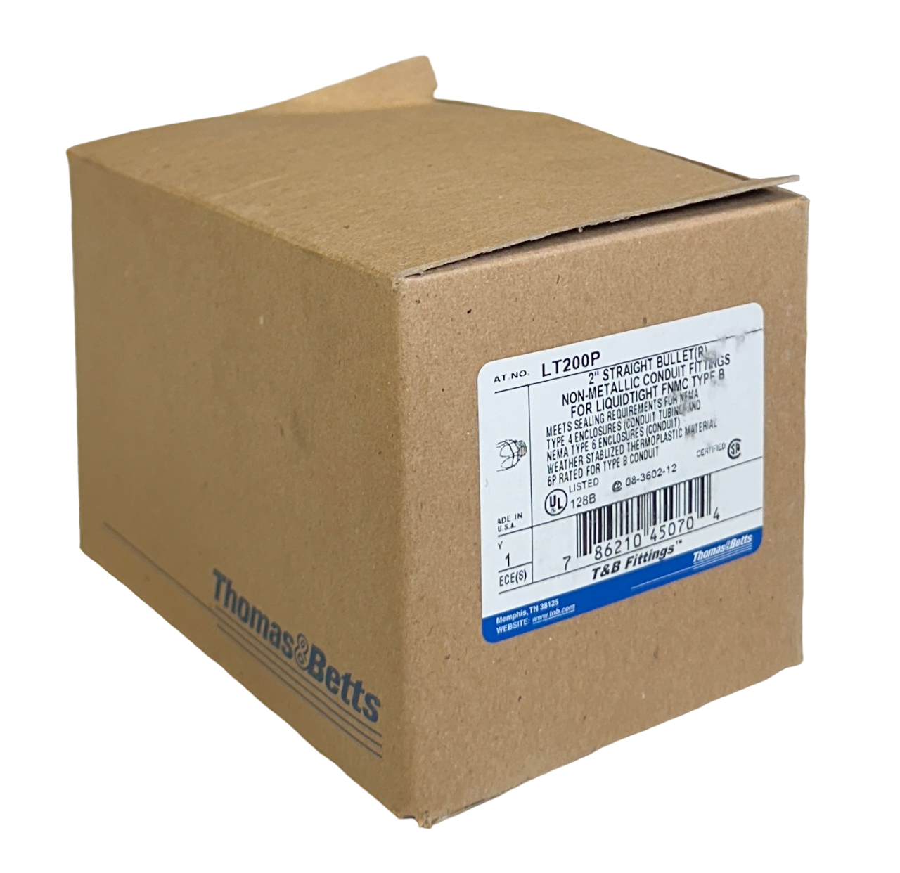 Used NEW THOMAS & BETTS LT200P 2'' STRAIGHT BULLET (R) NON-METALLIC FITTING NSMP