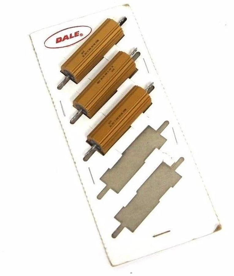 Used LOT OF 3 NEW DALE RESISTOR NH-50 50W 6.19 OHMS 1% 8948