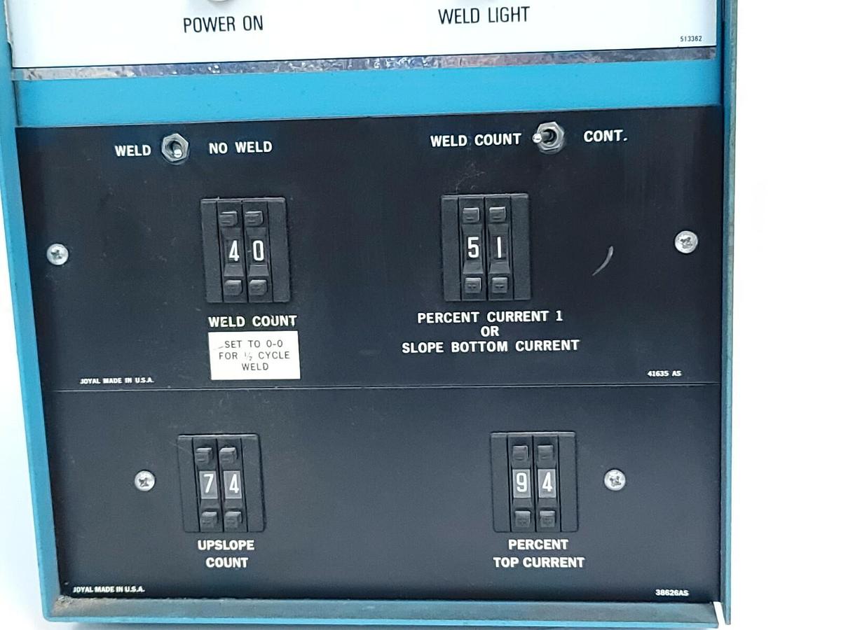 Used JOYAL MICRO PROCESSOR WELDING CONTROL