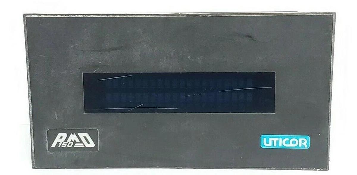 Used UTICOR 150-115N2L08EX PROGRAMMABLE MESSAGE DISPLAY REV. B, 115VAC, .10AMPS
