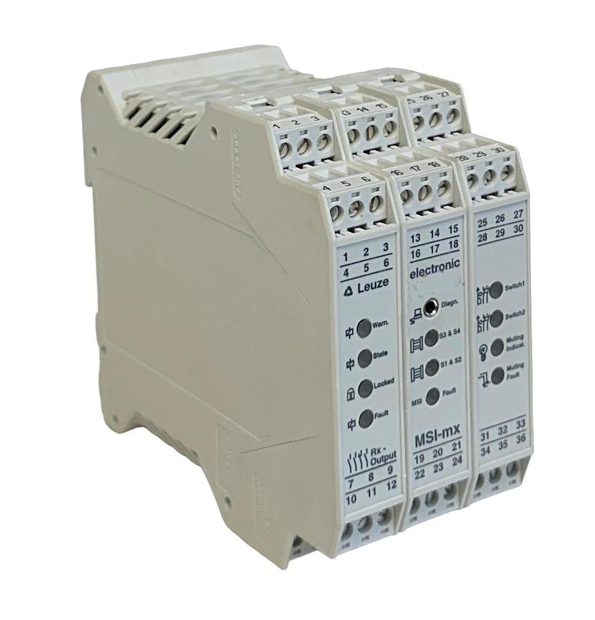 Used LEUZE MSI-mx/Rx / 549905 LUMIFLEX MSI AODP SAFETY INTERFACE RELAY 24VDC USNP