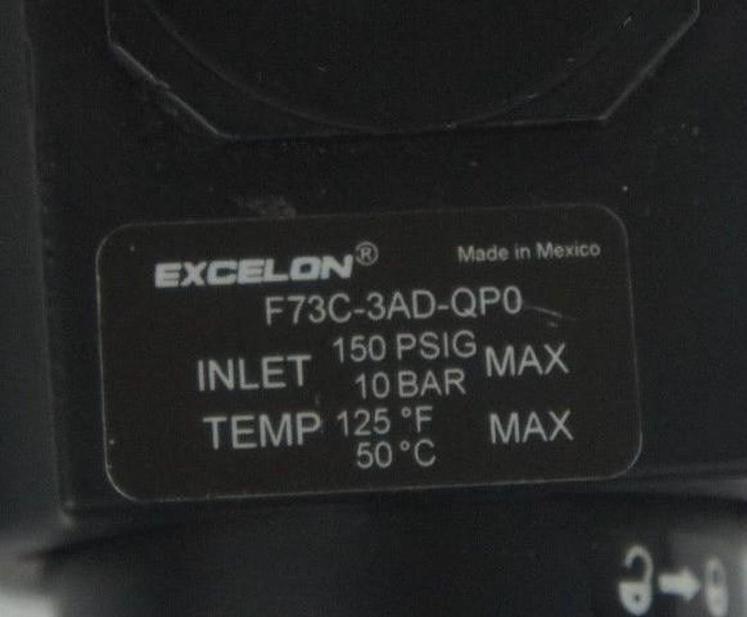 Used NORGREN EXCELON75.95 F73C-3AD-QP0 FILTER COALESCING F73C3ADQP0