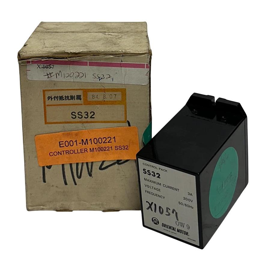 Used ORIENTAL MOTOR SS32 CONTROL PACK SPEED MODULE 3A 200V 50/60Hz BLACK USMP