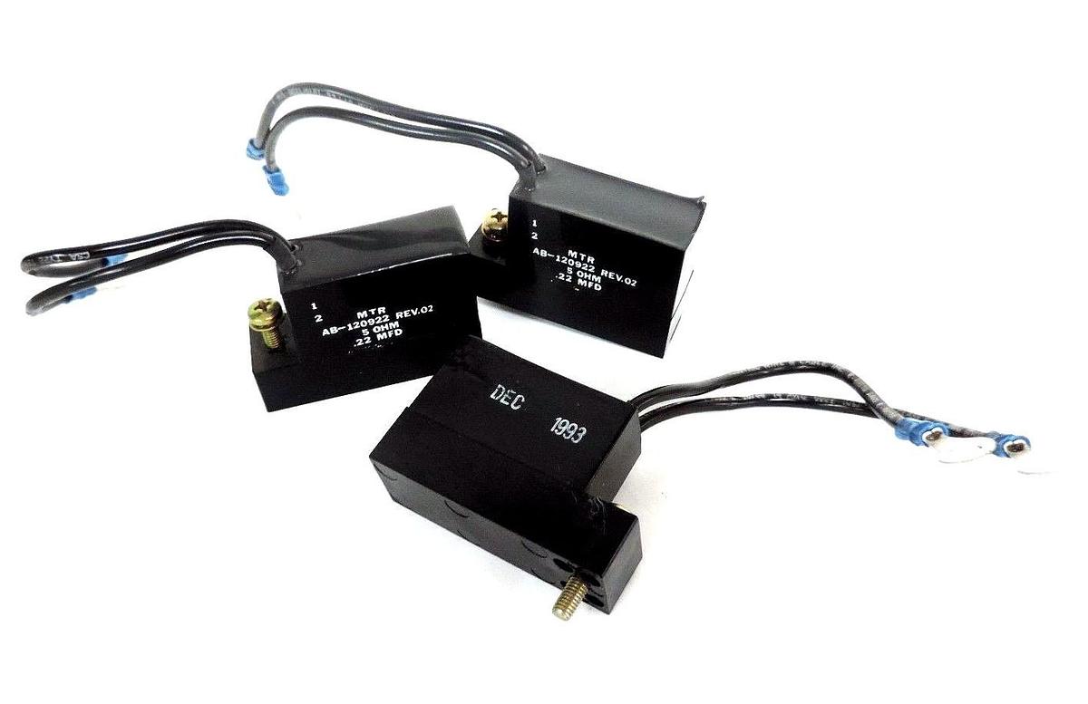 Used LOT OF 3 MTR AB-120922 REV.02 CAPACITORS AB120922