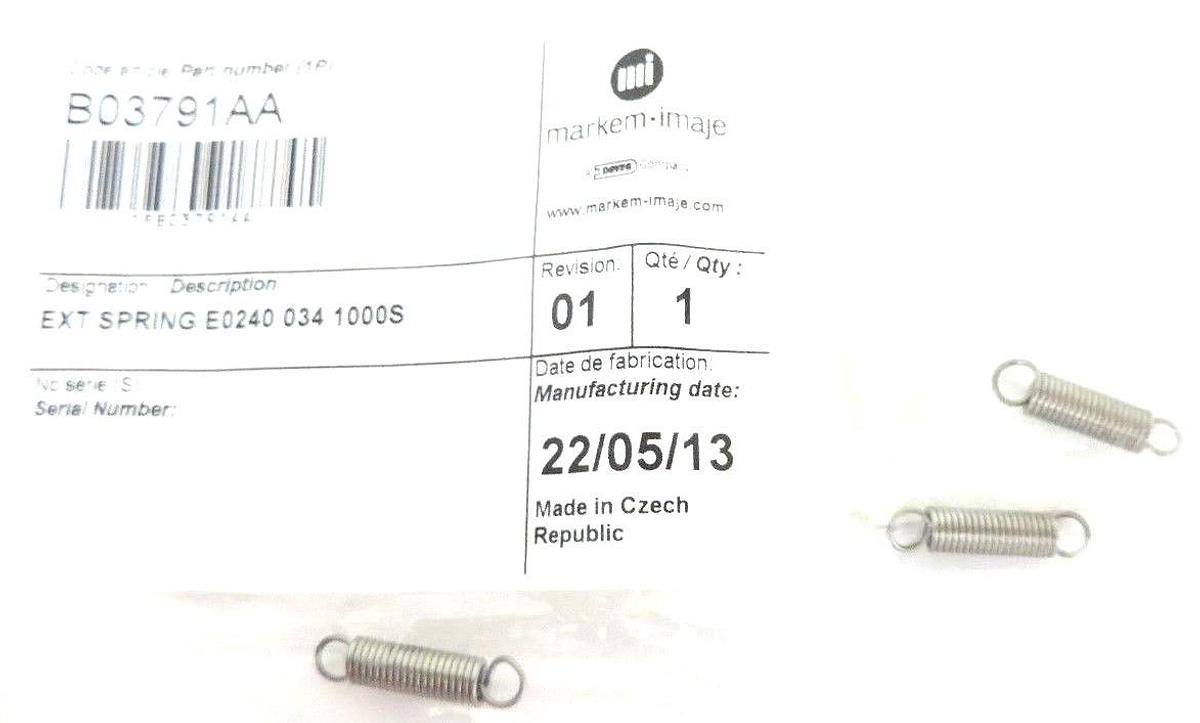 LOT OF 3 NEW MARKEM-IMAJE B03791AA EXT SPRINGS E0240 034 1000S