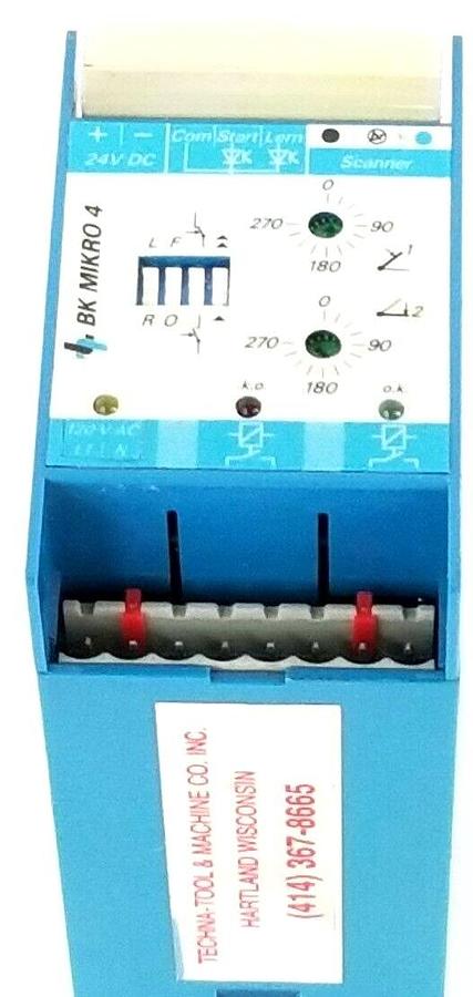 Used LEUKHARDT 8.0402.06 BK MIKRO 4 TIME DELAY RELAY 6304200 (MISSING TERMINAL)