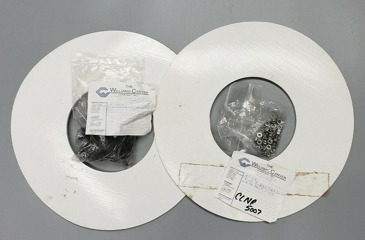 Used GENERIC CLNR 5007 RINGS, RUBBER DIE F 323-10 WHITE BELT 17" OD W/ ELEVATOR BOLTS
