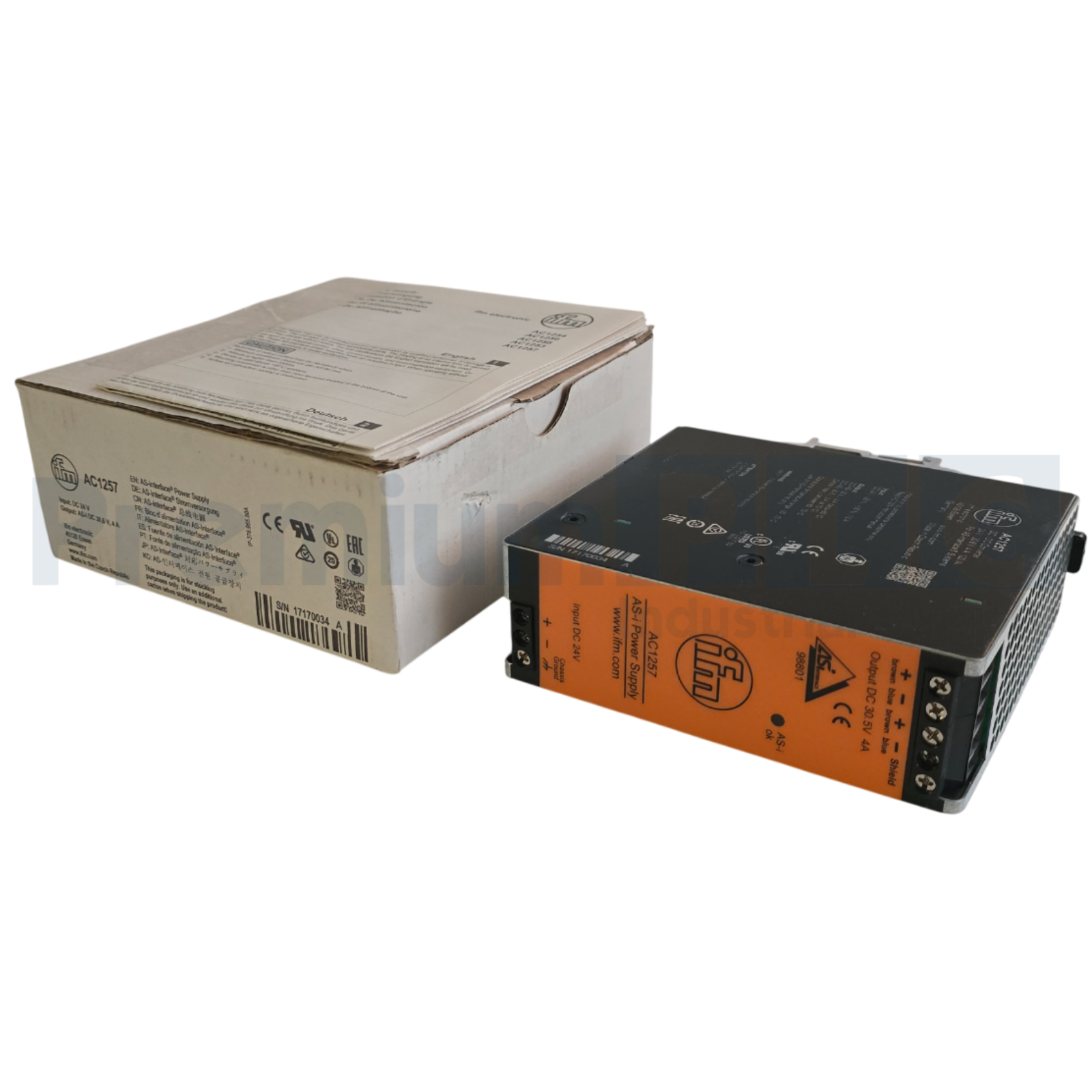 Used IFM AC1257 PSU-24VDC/ASi-4A AS-Interface POWER SUPPLY DC/DC CONVERTER 24VDC NSMP