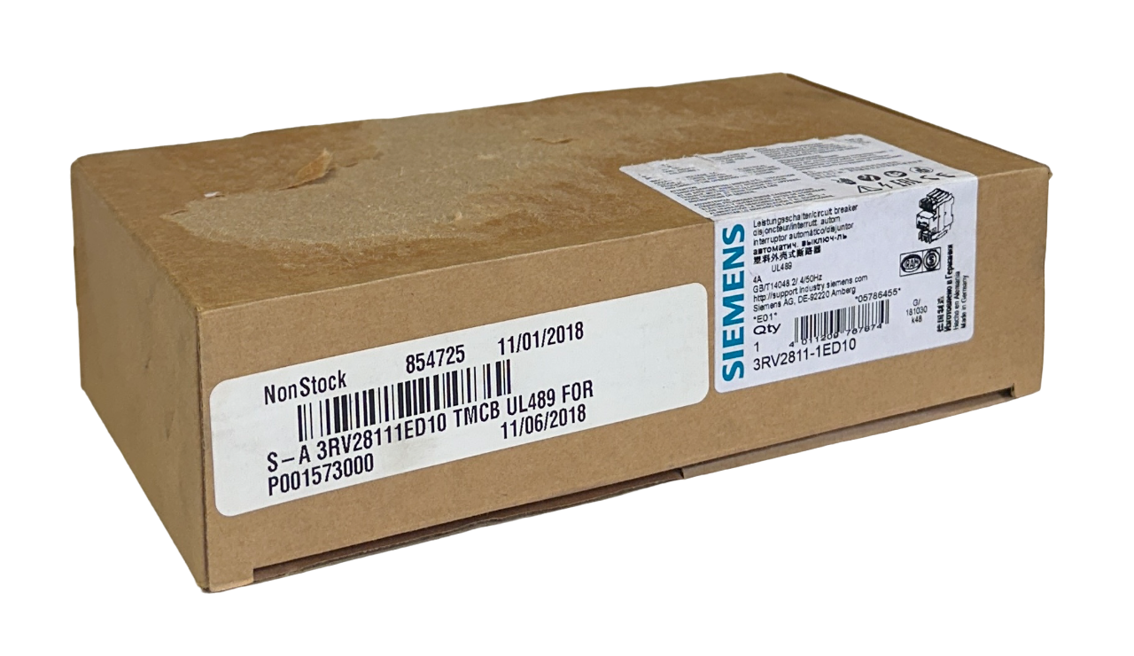 Used SIEMENS 3RV2811-1ED10 / 3RV28111ED10 SIRIUS CIRCUIT BREAKER SIZE S00 NSMP