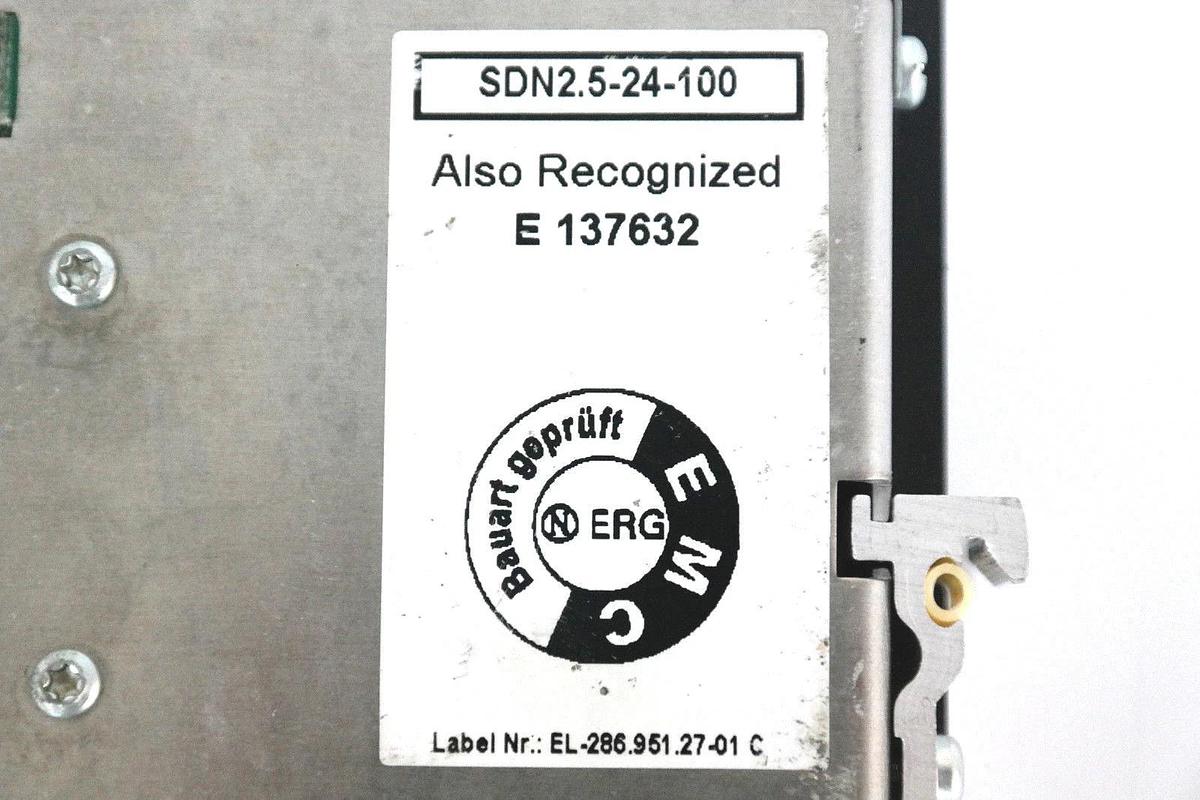 Used SOLA ELECTRIC SDN-2.5-24-100 POWER SUPPLY 24VDC 2.5AMP SDN2524100