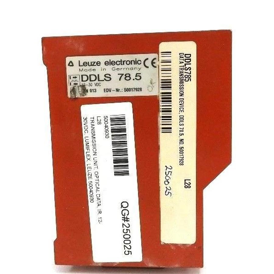 Used LEUZE DDLS 78.5 OPTICAL DATA TRANSMISSION 50017928, DDLS785, 12-30 VDC