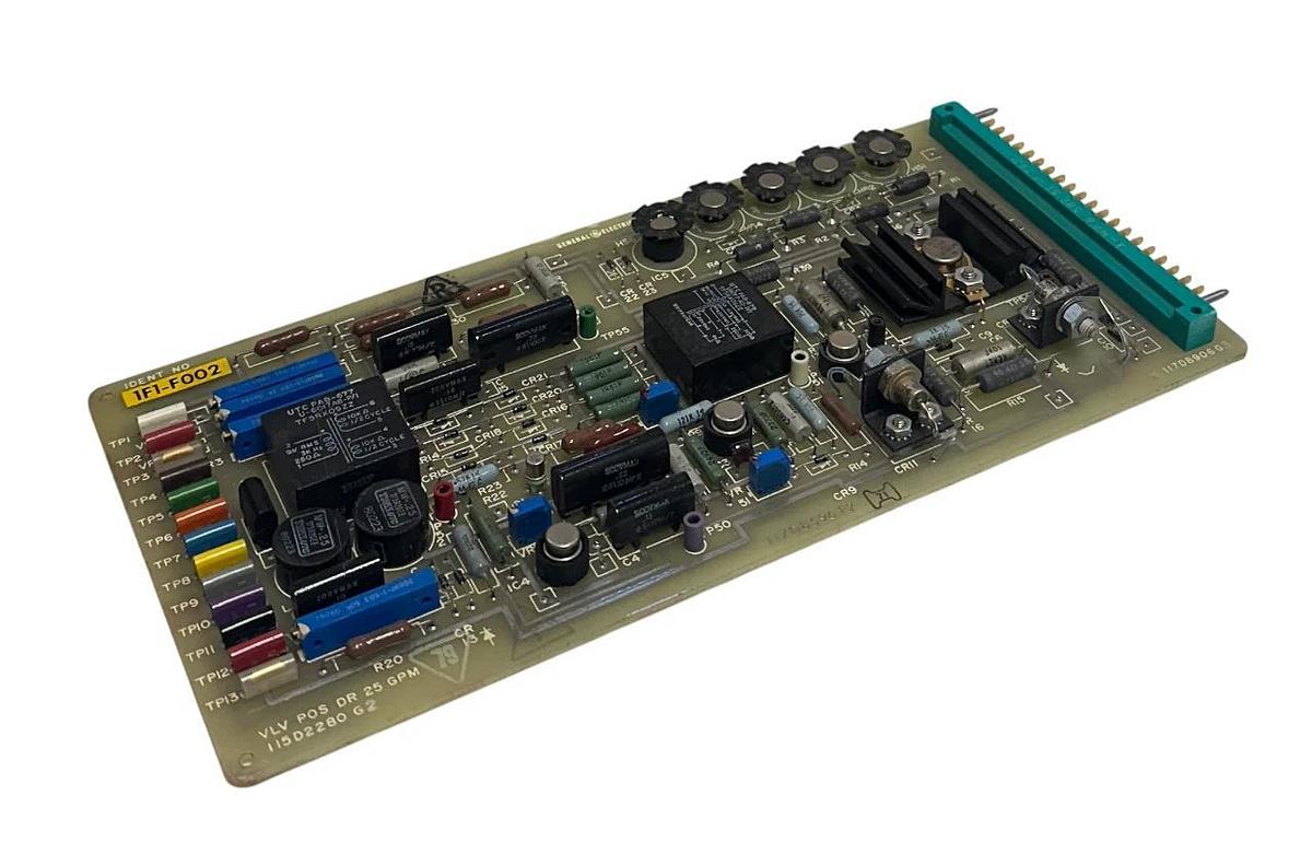 Used GENERAL ELECTRIC 1F1-F002 / 115D2280G2 / 117D8596P2 VLV POS DR 25 GPM BOARD USNP