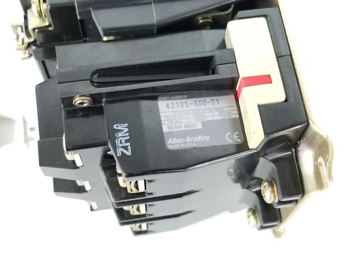 Used ALLEN BRADLEY 509-AOD NON-REVERSING STARTER SER. B W/ 42185-800-01 RELAY 509-A0D