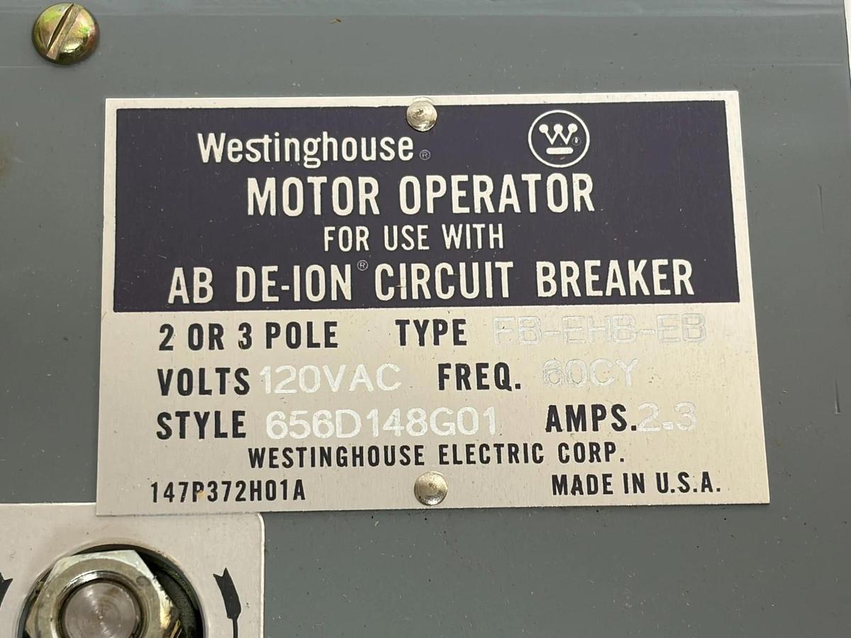 Westinghouse Motor Operator 656D148G01 120VAC AB De-Ion Circuit Breaker New