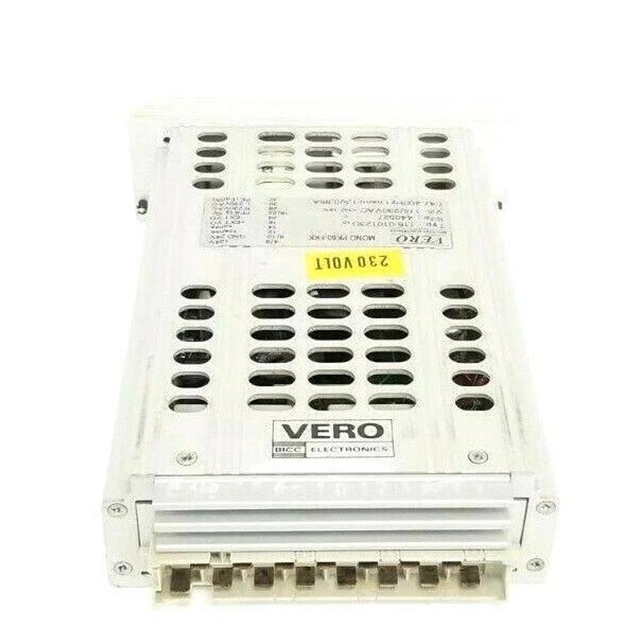 Used VERO BICC ELECTRONICS MONO PK60-FKK POWER SUPPLY TYPE: 116-010123D 115/230VAC