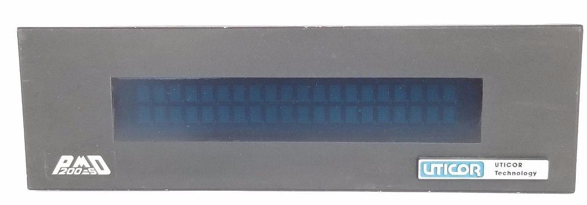 Used UTICOR 76538 PROGRAMMABLE MESSAGE DISPLAY PMD200S REV A, .2/.10AMP, 115/230VAC