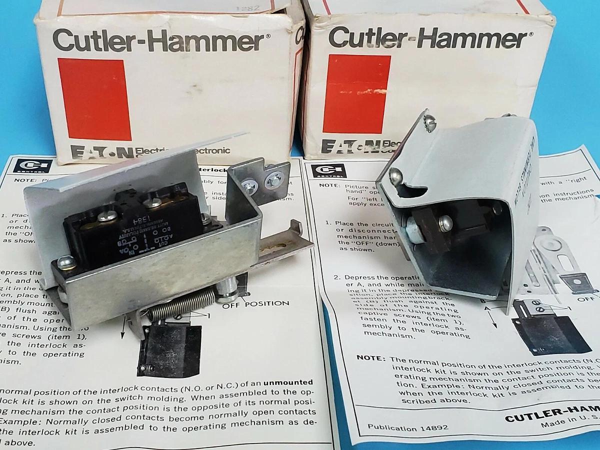 LOT OF 2 NIB EATON CUTLER-HAMMER C360KA1 INTERLOCK KITS 1NO/1NC SER. A1