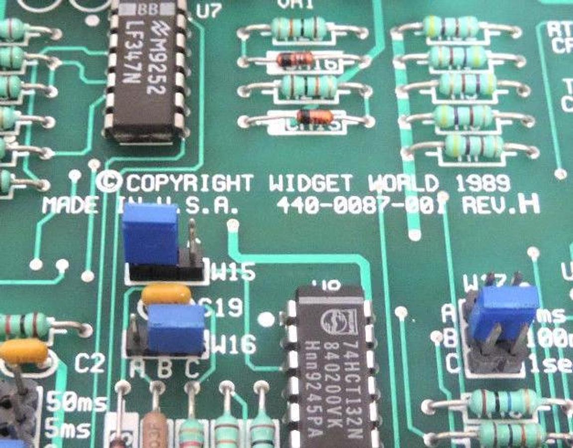 WIDGET WORLD 440-0087-001 REV. H, RS-232 to RS-422 BIDIRECTIONAL CONVERTER CARD