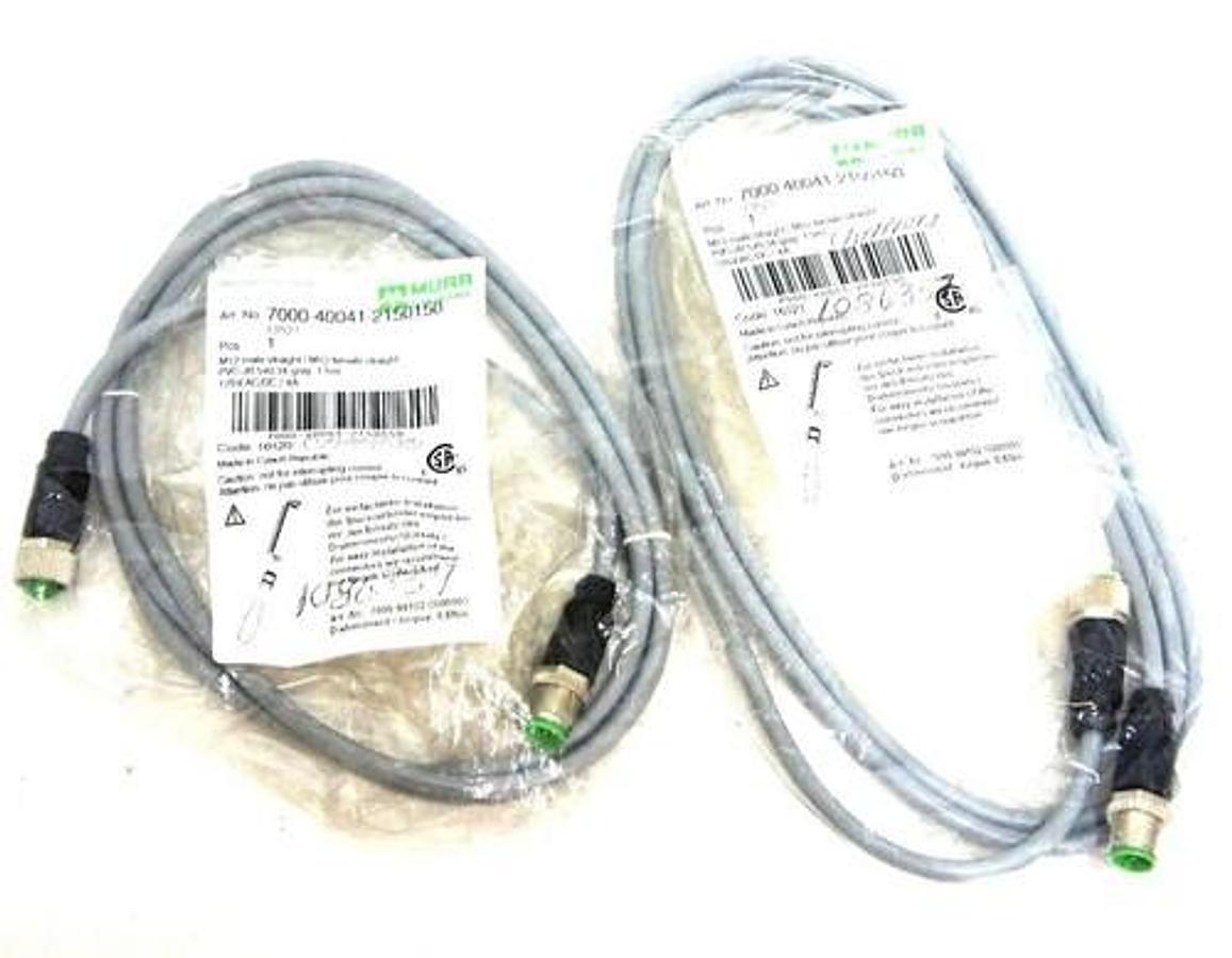LOT OF 2 NEW MURR ELEKTRONIK 7000-40041-2150150 CORDSETS PVC-JB 7000400412150150