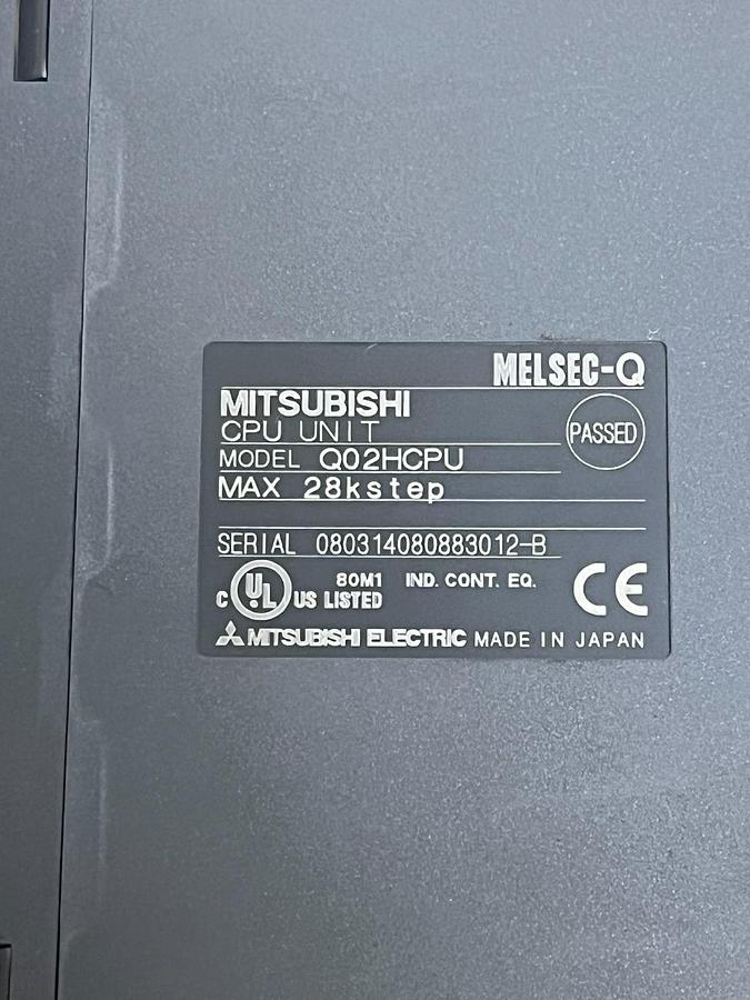 Used Mitsubishi MELSEC-Q PLC Assembly Q312B Q63P Q02HCPU QX80 QY80 QJ71DN91