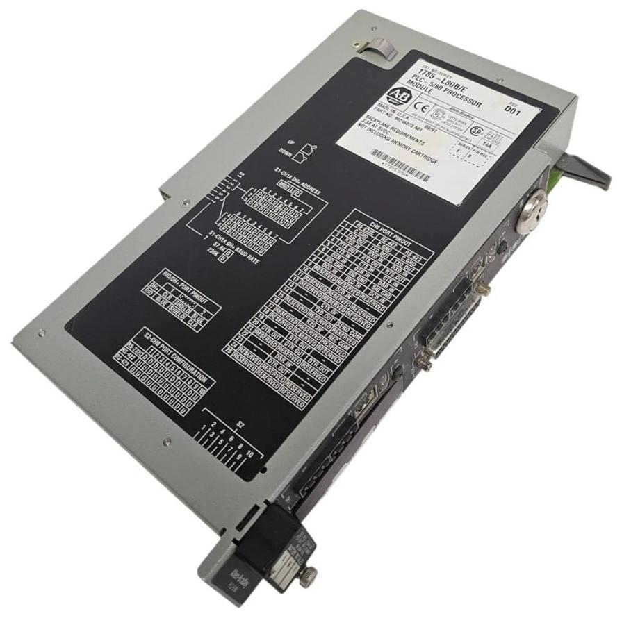Used ALLEN BRADLEY 1785-L80B /E PLC-5/80 PROCESSOR MODULE REV. D01 F/W REV. B SER. E