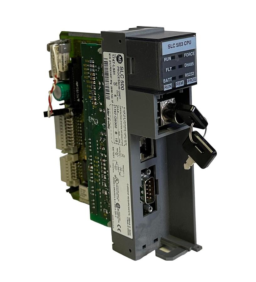 Used ALLEN BRADLEY 1747-L531 /D SLC 500 PROCESSOR MODULE 5/03 1747-OS302 /B 1747L531