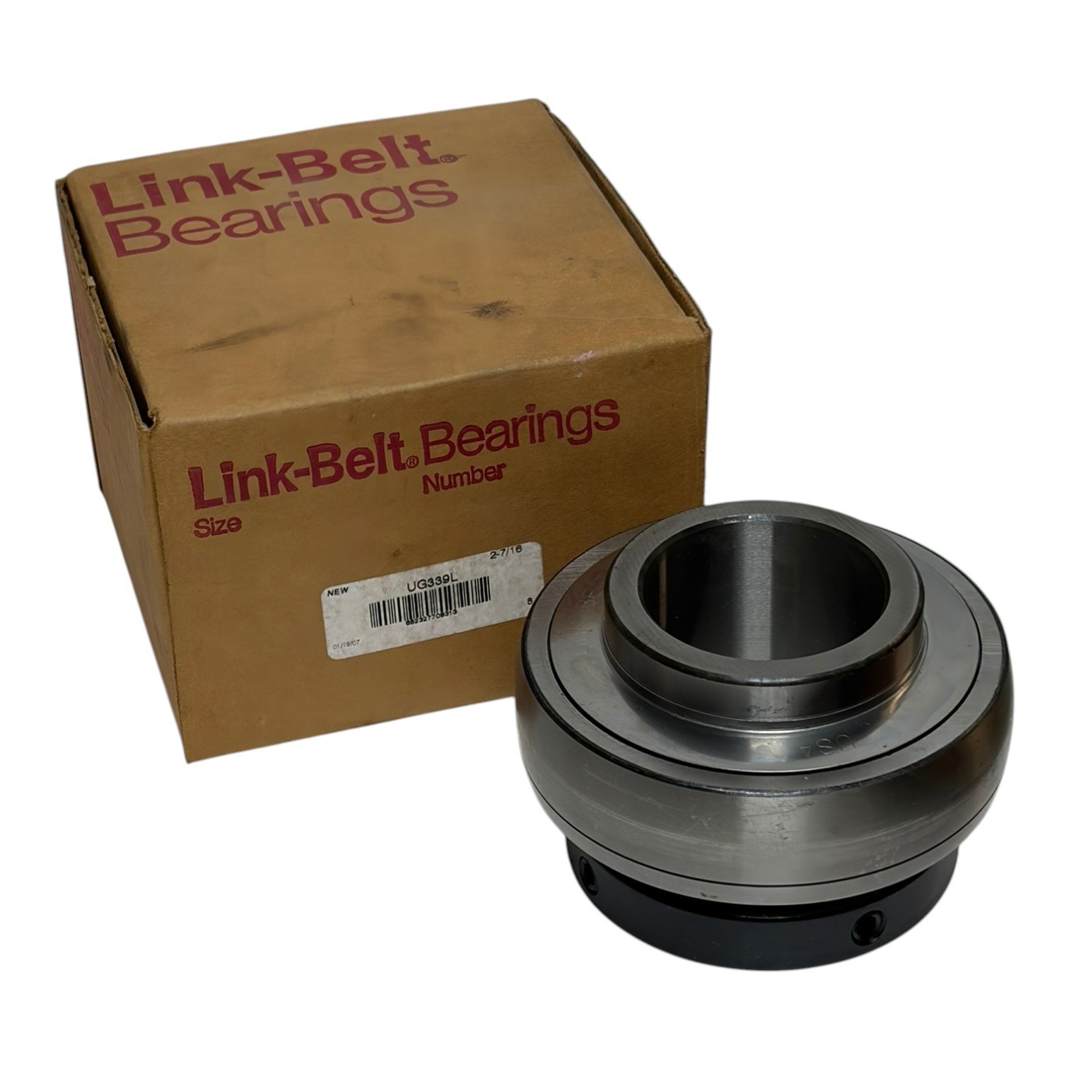 Used Link-Belt UG339L Wide Inner Ring Ball Bearing Insert 2-7/16" Heavy Duty New