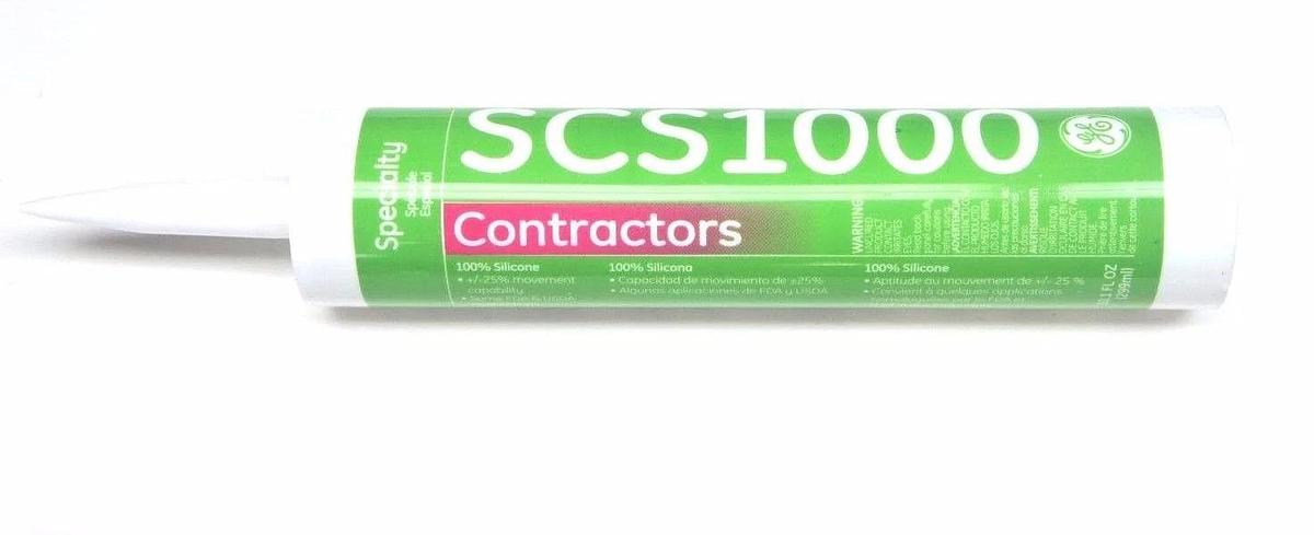 Used NEW GE SCS1000 CONTRACTORS SILICONE SEALANT WHITE, CASE OF 24, SCS1002 12C