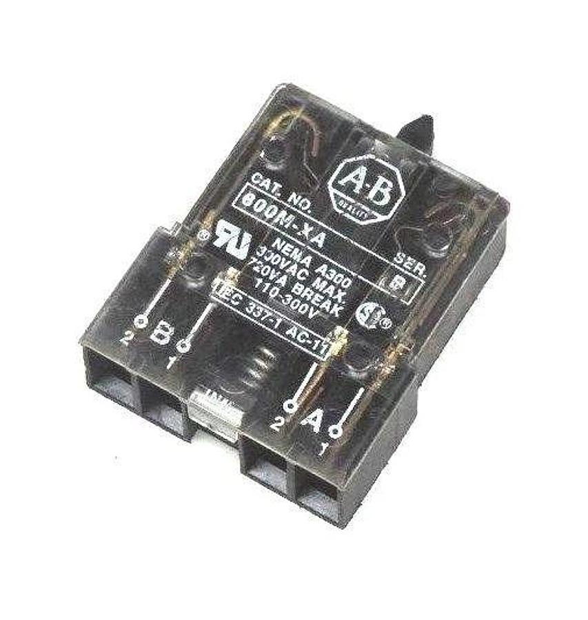 Used LOT OF 6 ALLEN BRADLEY 800M-XA CONTACT BLOCKS SER B 800MXA