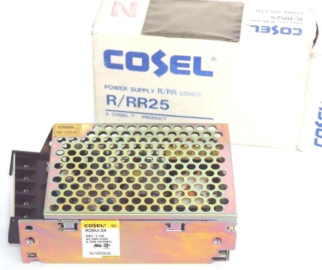 Used NIB COSEL R25U-24 POWER SUPPLY R25U24, R/RR SERIES R/RR25