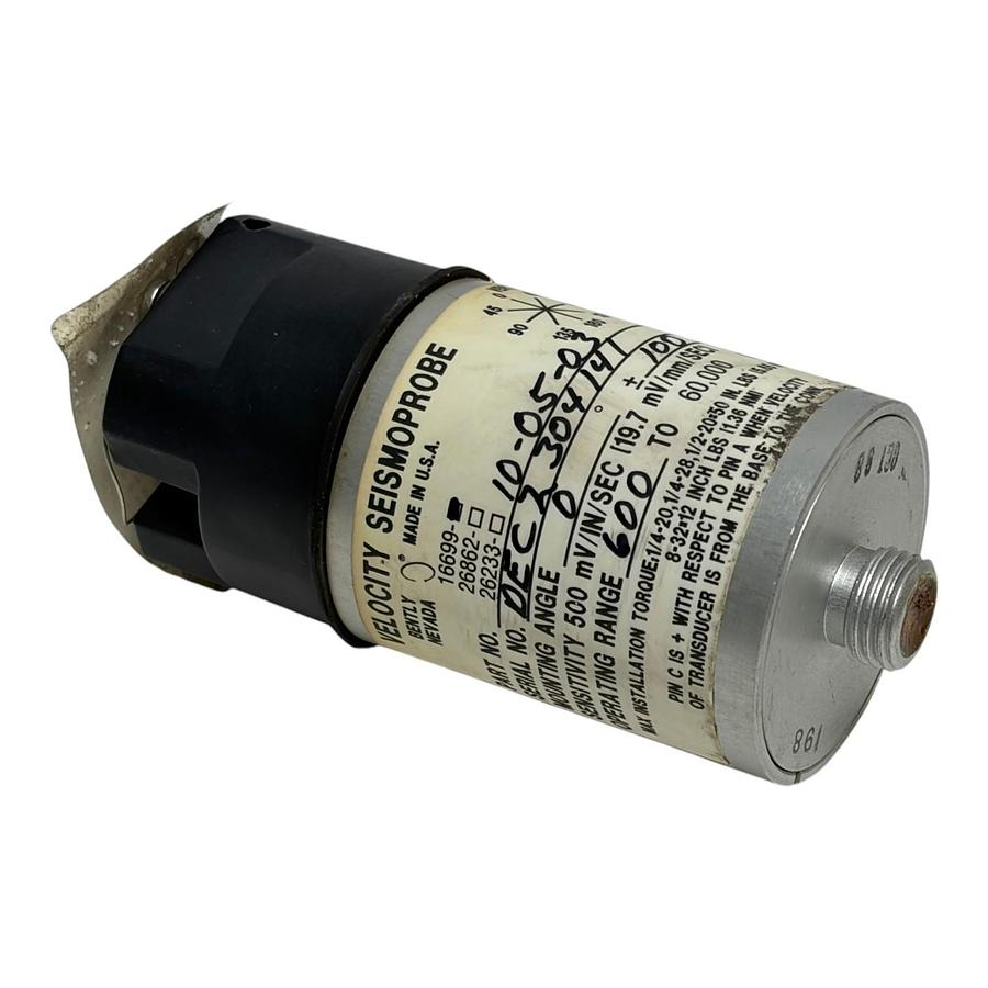 Used Bently Nevada 16699-10-05-03 Velocity Seismoprobe Vibration Transducer 0 Deg