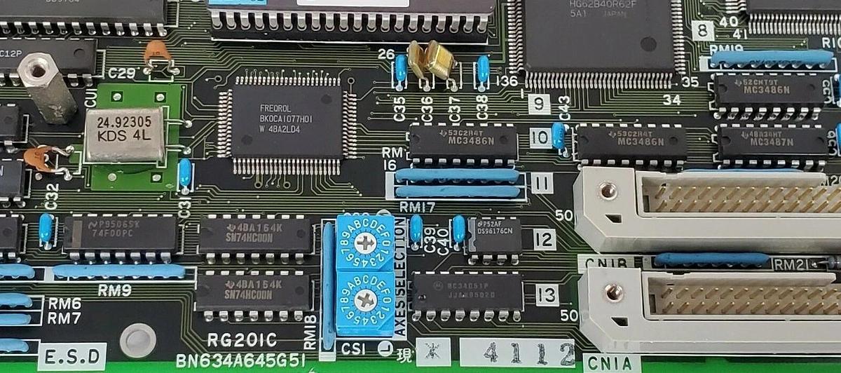 Used MITSUBISHI BN634A645G51 PC BOARD SERVO AMPLIFIER RG201C