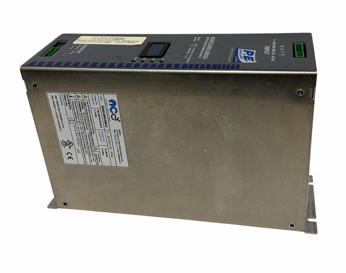 Used ACE INC AEAS1200120010 SWITCHING POWER SUPPLY 380-480 VAC 50/60 HZ