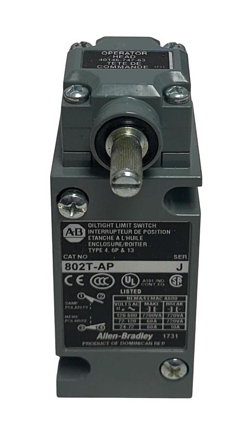 ALLEN BRADLEY 802T-AP /J BULLETIN 802T PLUG-IN OILTIGHT LIMIT SWITCH 802TAP NSMP
