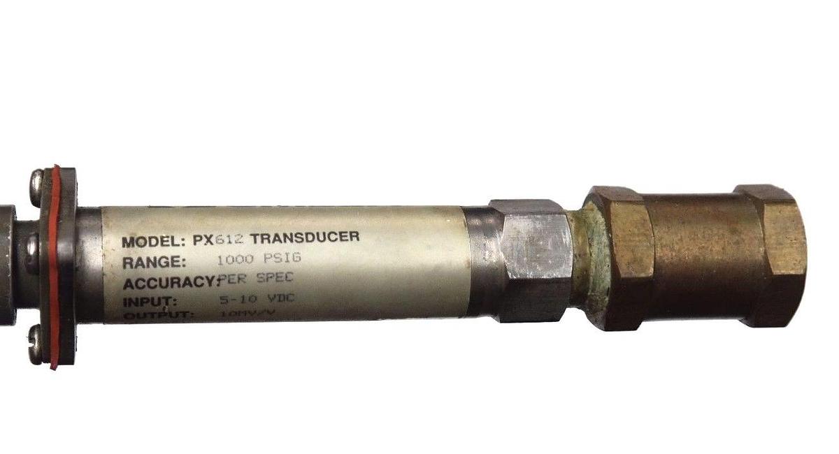 Used OMEGA PX612 TRANSDUCER 1000 PSIG, 5-10VDC10MV/V, 2000PSIG