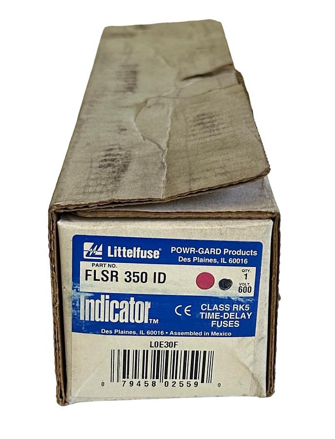 Used NEW LITTELFUSE FLSR 350 ID / FLSR350ID TIME DELAY FUSE W/ INDICATOR 75-600V 350A