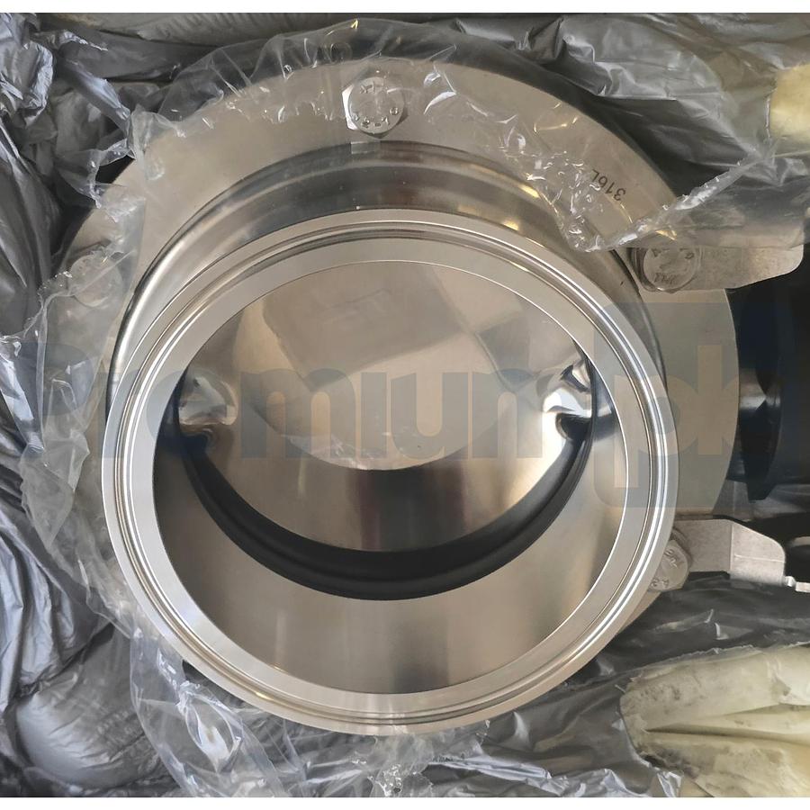 Used SPX 200BVP 4" S-LINE FKM ELASTOMERS BUTTERFLY VALVE w/ ACTUATOR WM20004719 NSNP