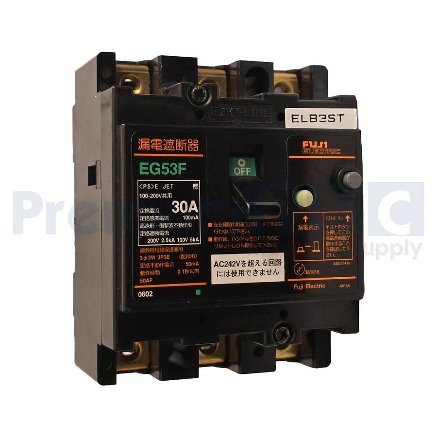 Used USED FUJI ELECTRIC EG53F 30A CIRCUIT BREAKER EG53F-30 (READ)